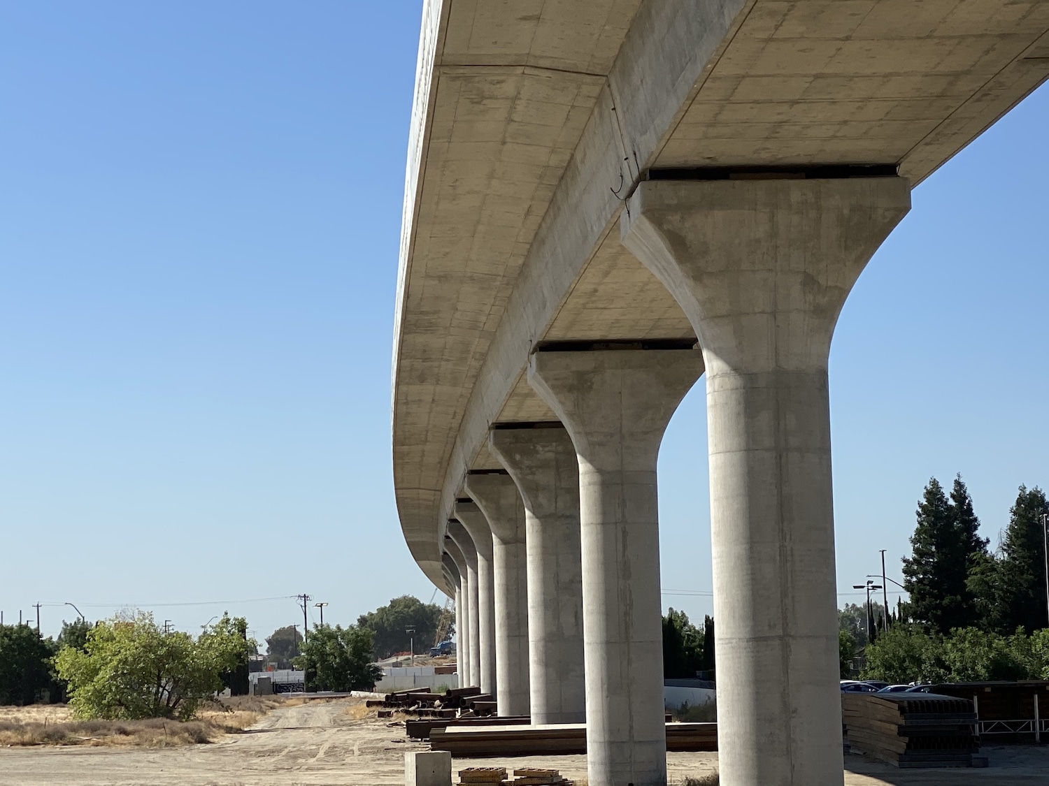California High-Speed Rail viaduct in the Central Valley